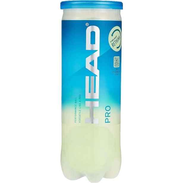 Head PRO 3B Tenisové míče, reflexní neon