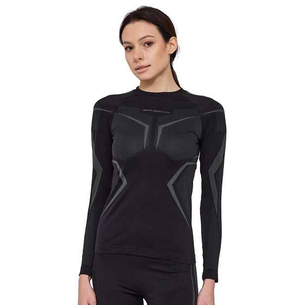 Dámské funkční triko Brubeck Dry s dlouhým rukávem LS1736W /Graphite