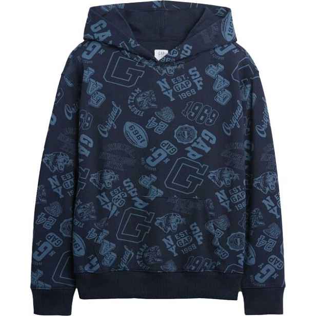 GAP V-FRCH FT FALL LOGO PO - AOP PRINT Chlapecká mikina