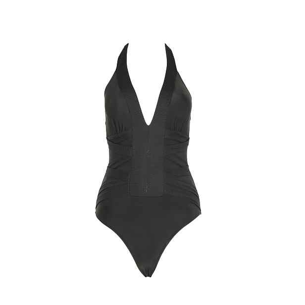 Trendyol Neck-Bound Textured Swimsuit