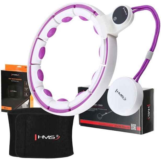 HMS SET HHM17 + BR163 Sada masážní obruče se závažím a zeštíhlujícího pásu