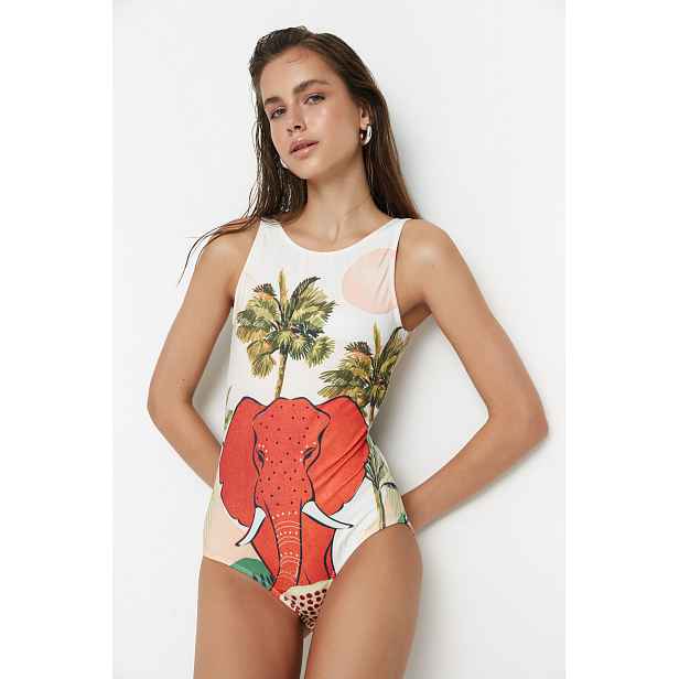 Dámské plavky Trendyol Tropical Patterned