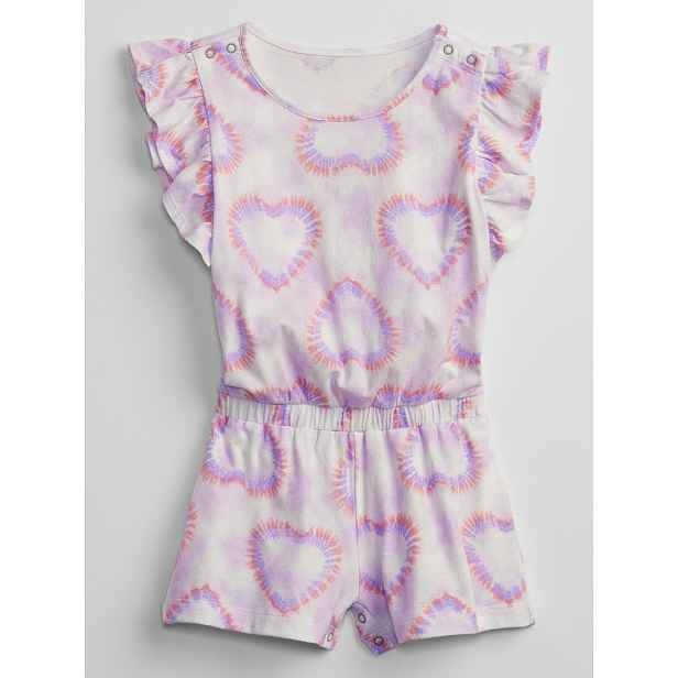 GAP Dětský overal ruffle romper - Holky