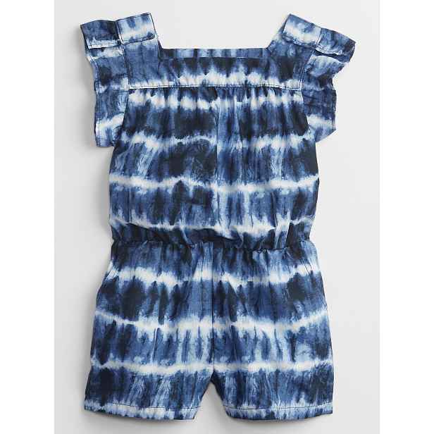 GAP Dětský overal tie-dye ruffle romper - Holky