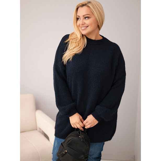 Plus Size svetr s volným střihem