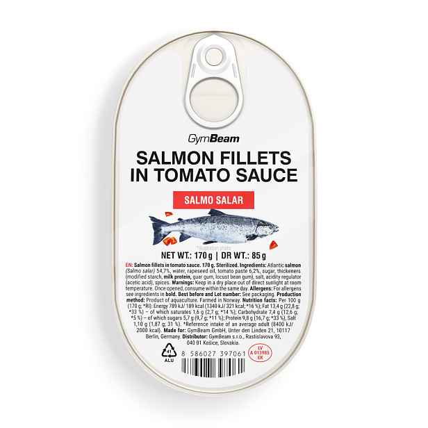 GymBeam Salmon fillets in tomato sauce