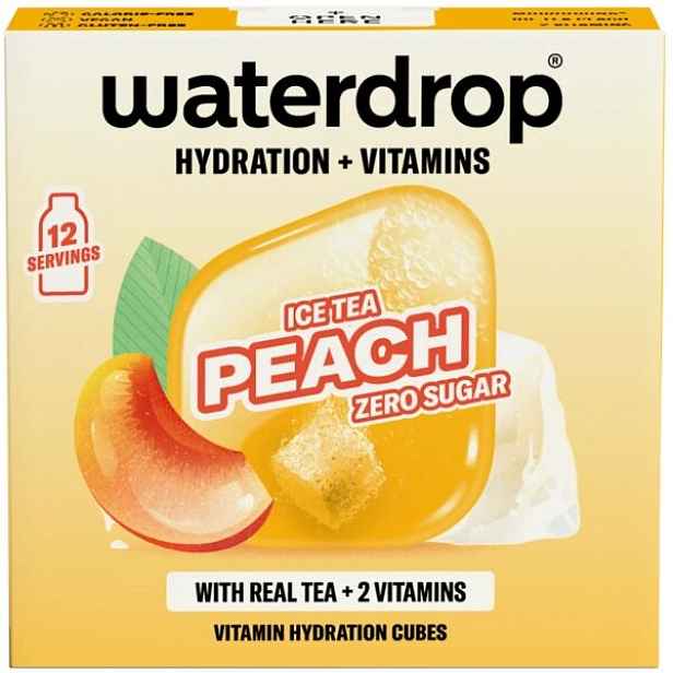 WATERDROP ICE TEA PEACH 12 KS Šumivá kostka pro přípravu osvěžujícího nápoje