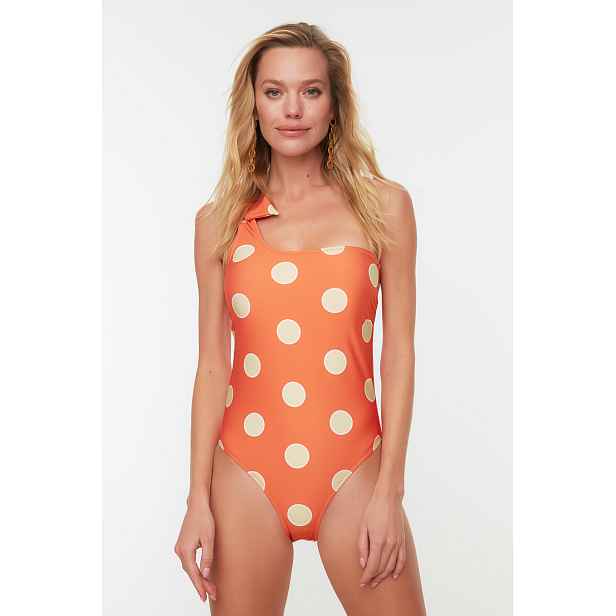 Trendyol Polka Dot vzorované plavky na jedno rameno