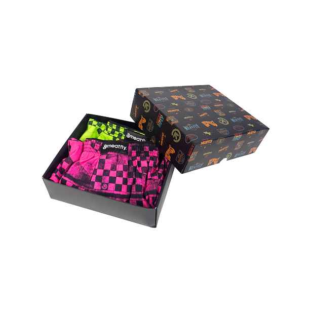 Meatfly pánské trenýrky Agostino Checkered Gift Pack