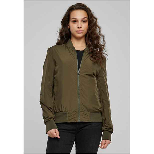 Dámská bunda Light Bomber Jacket tmavě olivová