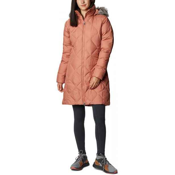 Columbia ICY HEIGHTS II MID LENGTH DOWN JACKET Dámská zimní bunda, lososová