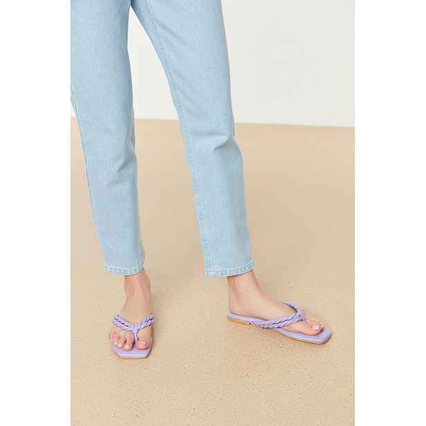 Trendyol Lilac Flat Toe Women's Flip-Flops Slippers