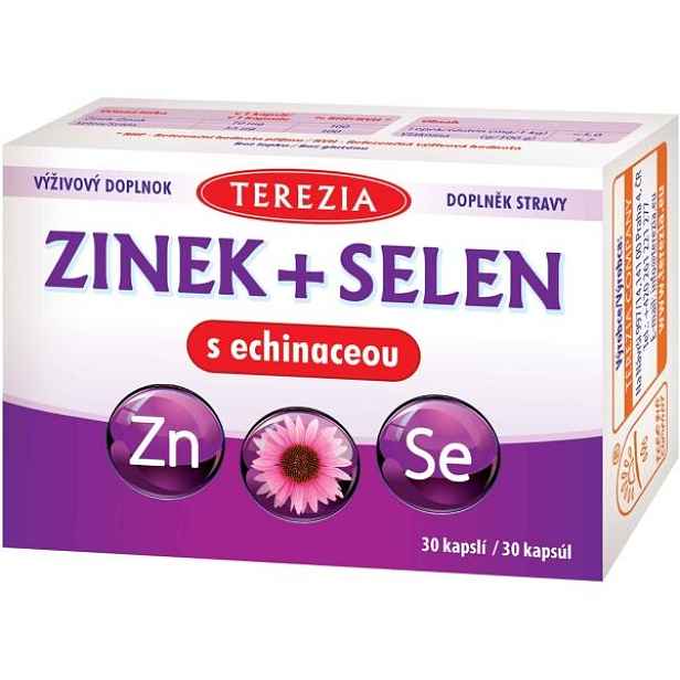 TEREZIA ZINEK + SELEN ECHINACEOU 30 CAPS Minerální doplněk