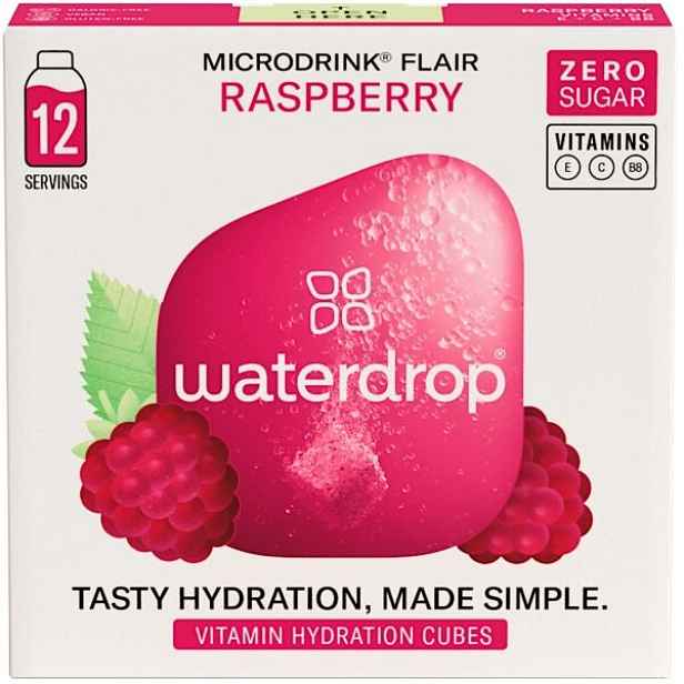 WATERDROP RASPBERRY 12 KS Šumivá kostka pro přípravu osvěžujícího nápoje