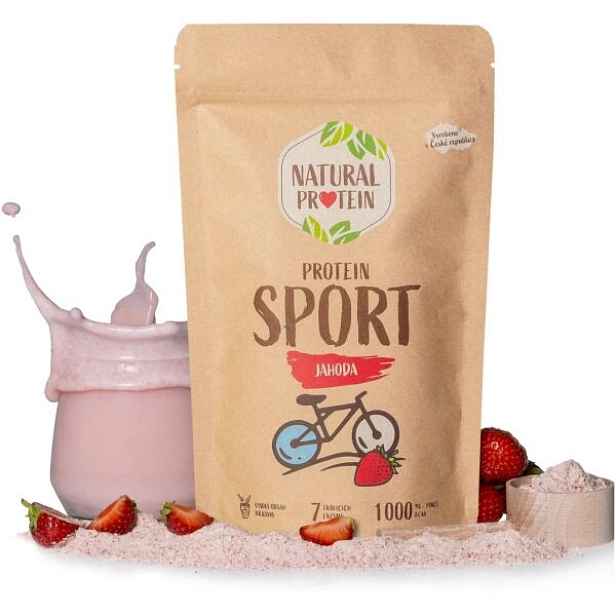 NATURAL PROTEIN SPORT JAHODA 350 G Sportovní protein , G