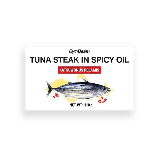 GymBeam Tuna steak in spicy oil