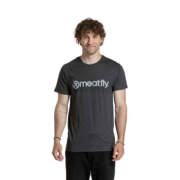 Meatfly pánské tričko MF Logo Charcoal Heather