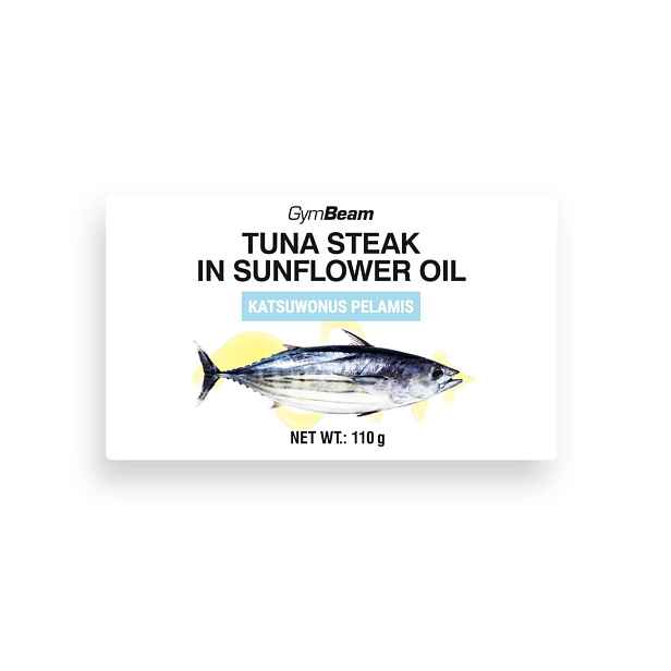 GymBeam Tuna steak in sunflower oil