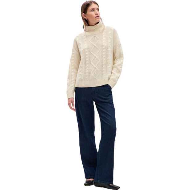 GAP CABLE MOCKNECK Dámský svetr
