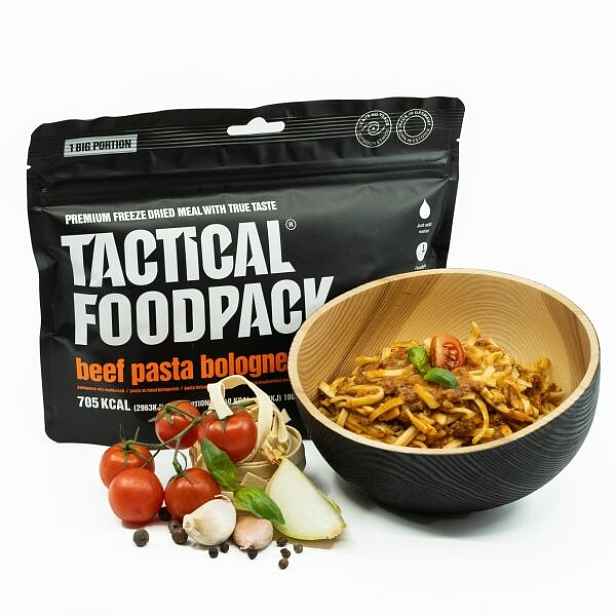 TACTICAL FOODPACK BOLOŇSKÉ ŠPAGETY HOVĚZÍM MASEM 160 G Taktické jídlo