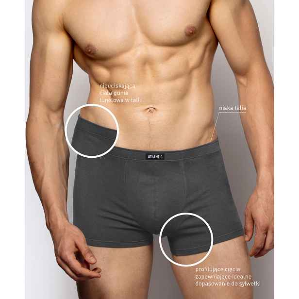 3-PACK pánské boxerky, grafitové