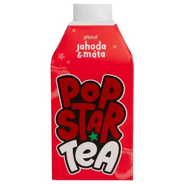 POPSTAR TEA JAHODA & MÁTA 0,5L Ledový čaj