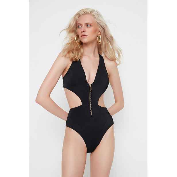 Dámské plavky Trendyol Zipper Detailed