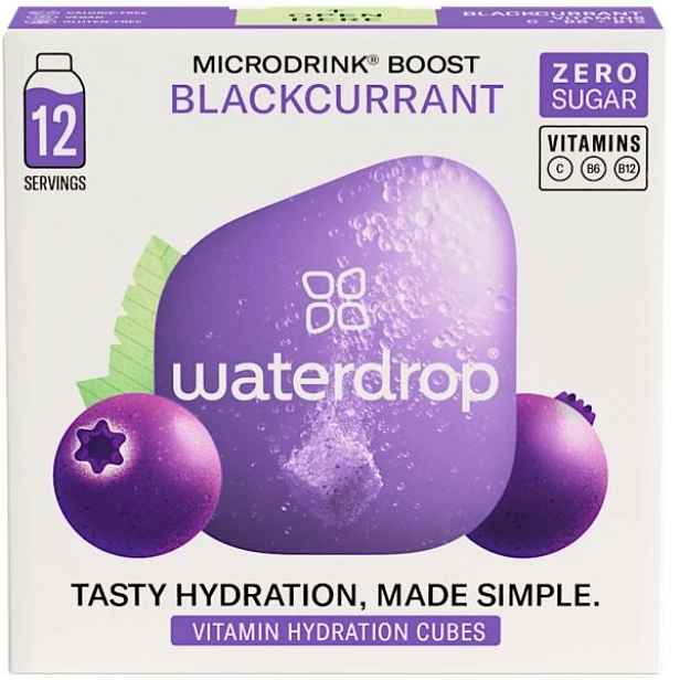 WATERDROP BLACKCURRANT 12 KS Šumivá kostka pro přípravu osvěžujícího nápoje