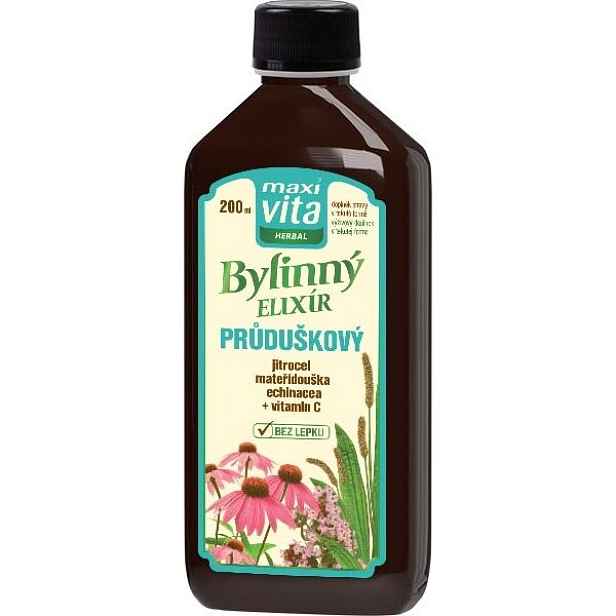 MAXI VITA HERBAL BYLINNÝ ELIXÍR PRŮDUŠKOVÝ 200 ML Doplněk stravy