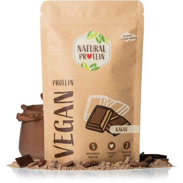 NATURAL PROTEIN VEGANSKÝ PROTEIN KAKAO 350 G Rostlinný protein , G