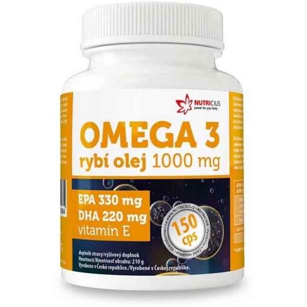 NUTRICIUS OMEGA 3 150 CPS Rybí olej