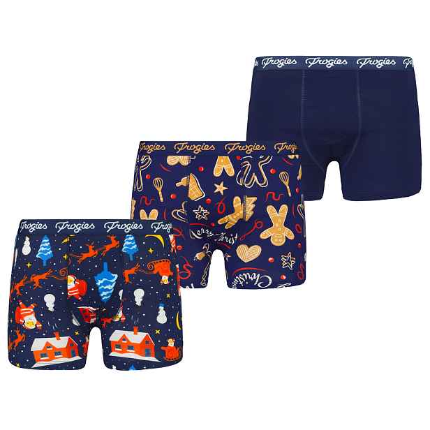 Pánské boxerky Winterclassic 3P Frogies Christmas
