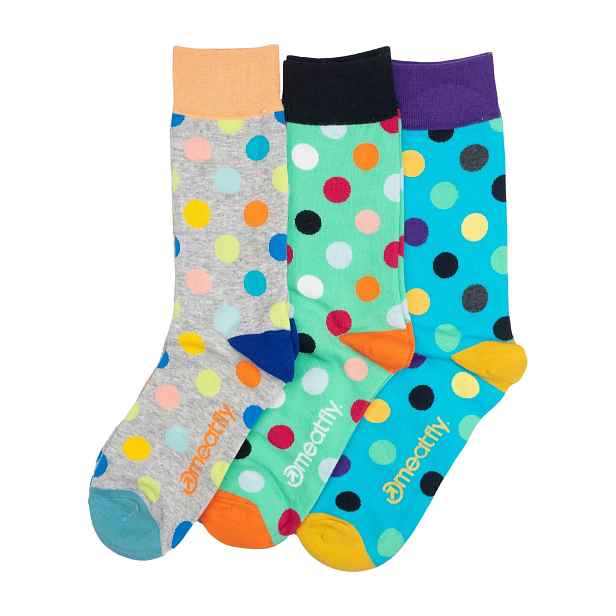 Meatfly ponožky Lexy Triple Pack Dots | Mnohobarevná