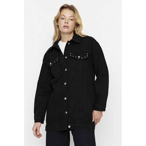 Trendyol Staple Detailní oversized džínová bunda