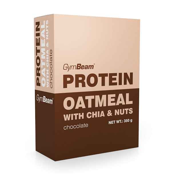 GymBeam Proteinová ovesná kaše s chia a ořechy