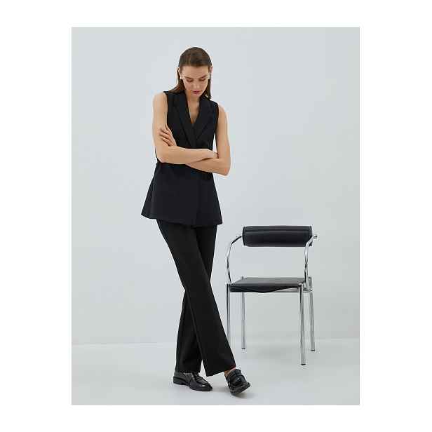 Koton High Waist Stitching Detail Flare kalhoty