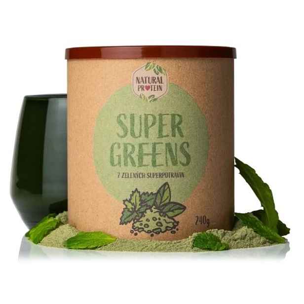 NATURAL PROTEIN SUPERGREENS (240 G) superpotravinový mix , G