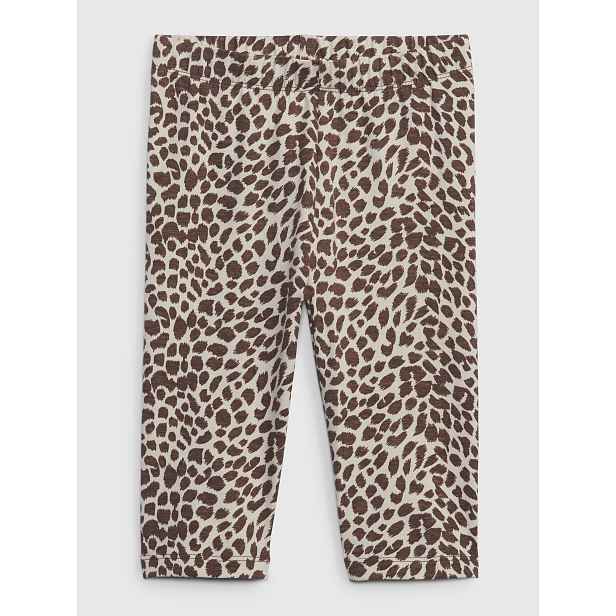 GAP Dětské organic capri legíny leopard - Holky