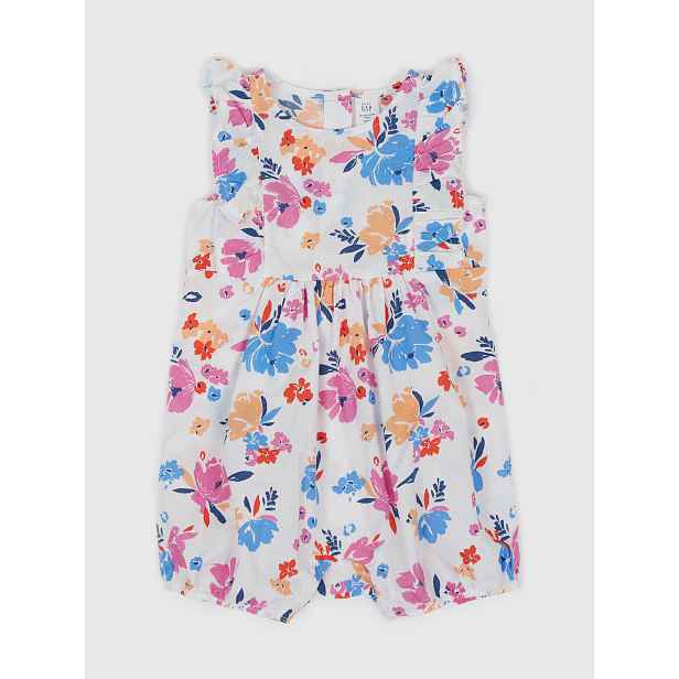 GAP Baby bavlněný overal floral - Holky
