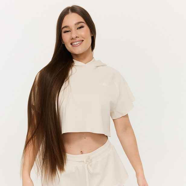 GymBeam Women‘s Relay Cropped Hoodie Pearl
