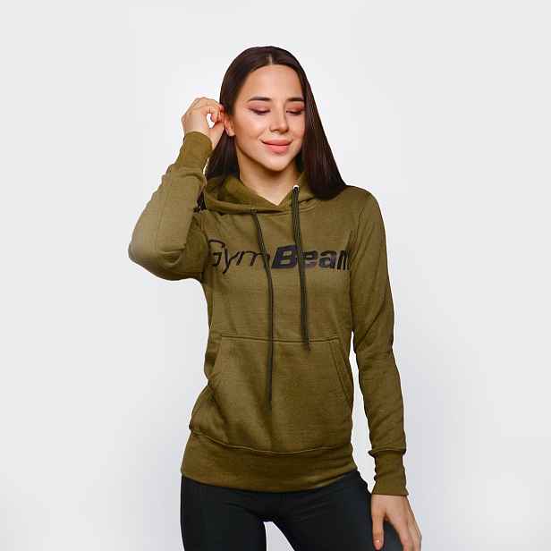 GymBeam Women‘s Hoodie Athlete Military