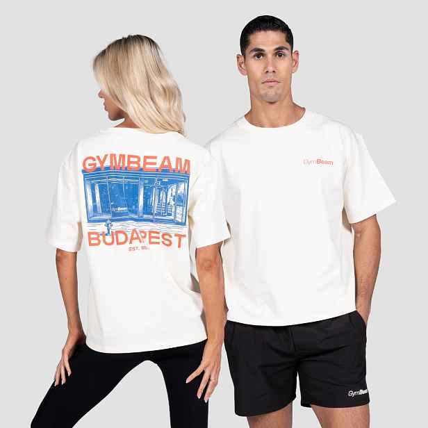 GymBeam Tričko Budapest Cream