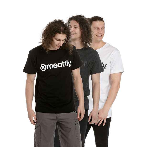 Meatfly balení pánských triček MF Logo Multipack / Charcoal Heather