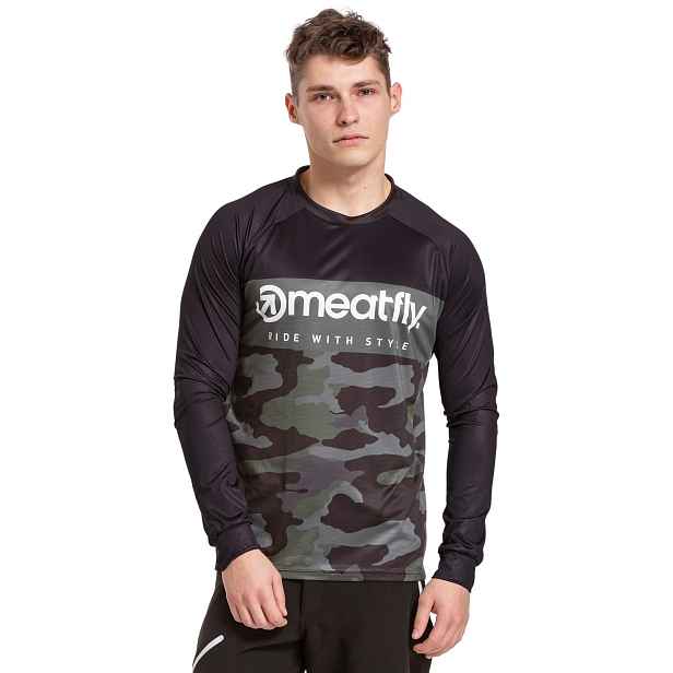 Meatfly pánský bike dres Cliff Rampage Camo | Maskáč
