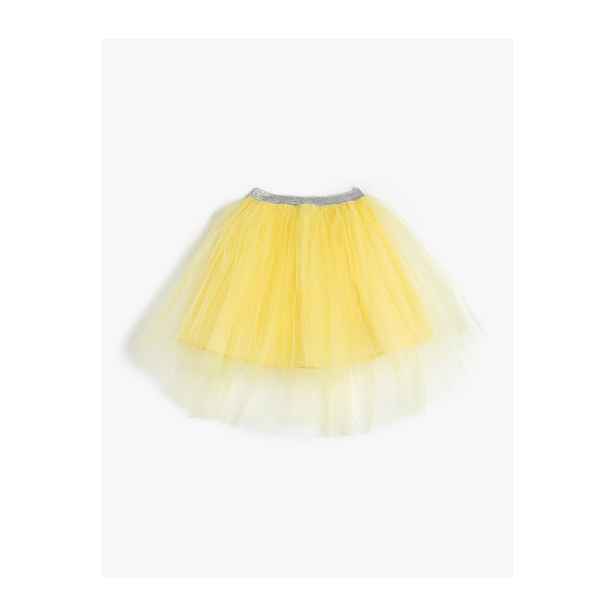 Koton Tutu Skirt with Elastic Waist, Layered Lined
