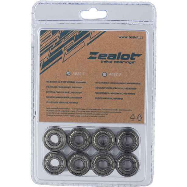Zealot ABEC 7 CHROM SET Inline ložiska