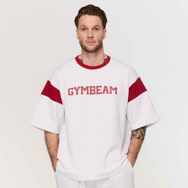 GymBeam Tričko Premium Heavyweight Varsity
