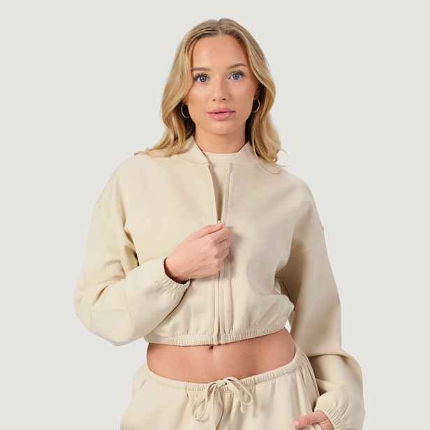 GymBeam Women‘s NEO Zip-Up Sweatshirt Almond