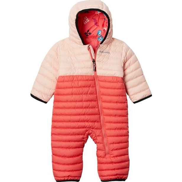 Columbia POWDER LITE REVERSIBLE BUNTING Dětská zimní kombinéza, lososová -18M