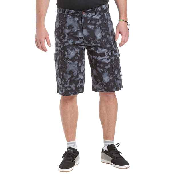 Meatfly pánské kraťasy Icon Storm Camo | Maskáč | 100% bavlna